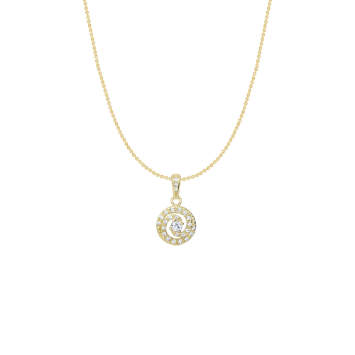 zlaty náhrdelník shiny spirala so zirkónmi aurium